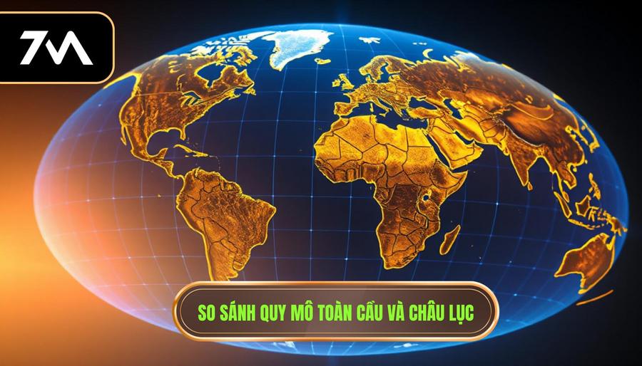 1. So sánh quy mô toàn cầu và châu lục