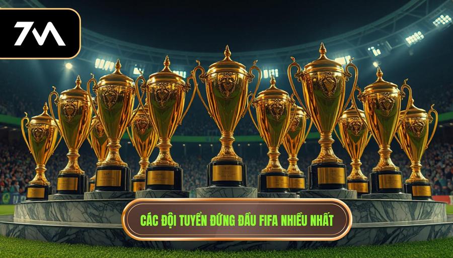 2. Các đội tuyển đứng đầu FIFA nhiều nhất